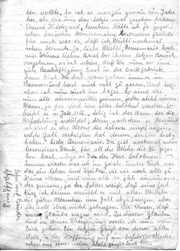 Wolfgang schrieb am 27. März 1942, einen Tag vor seiner Hinrichtung, einen Abschiedsbrief an seine geliebte Familie (S. 2). Jehovas Zeugen, Archiv Zentraleuropa